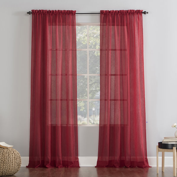 Crushed Voile Sheer Curtains Wayfair