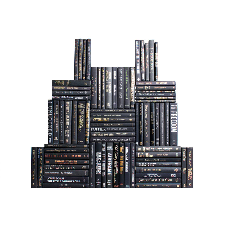 Booth Williams Authentic Decorative Books By Color Modern Onyx