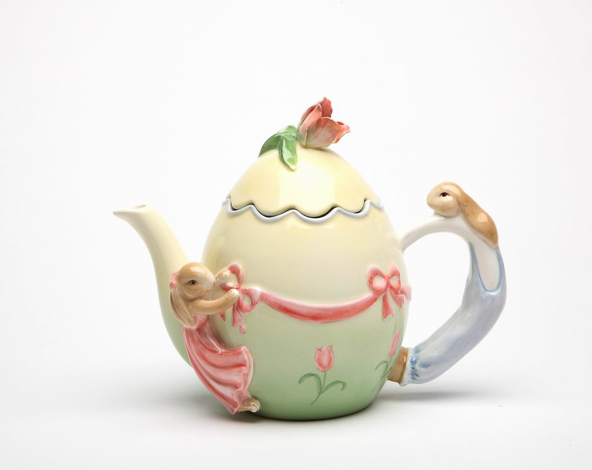 CosmosGifts Egg Shaped Bunny Ceramic Teapot & Reviews Wayfair