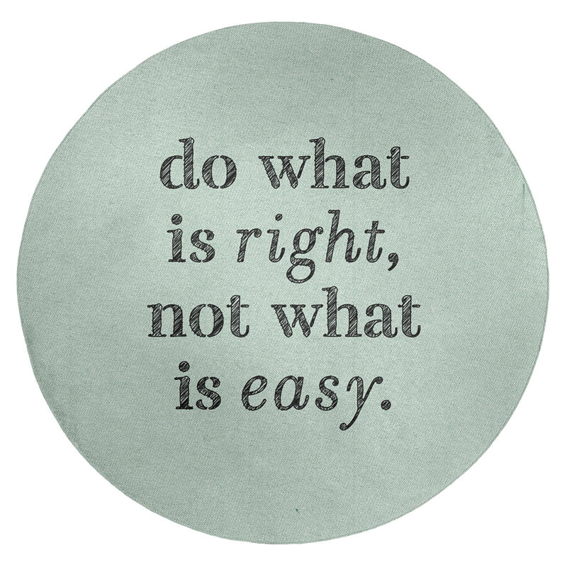 East Urban Home Handwritten Do What Is Right Quote Poly Chenille Rug Wayfair