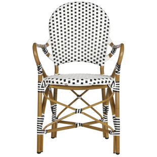 Papke Stacking Patio Dining Chair With Cushion (Set Of 2) by Lark Manor Reviews