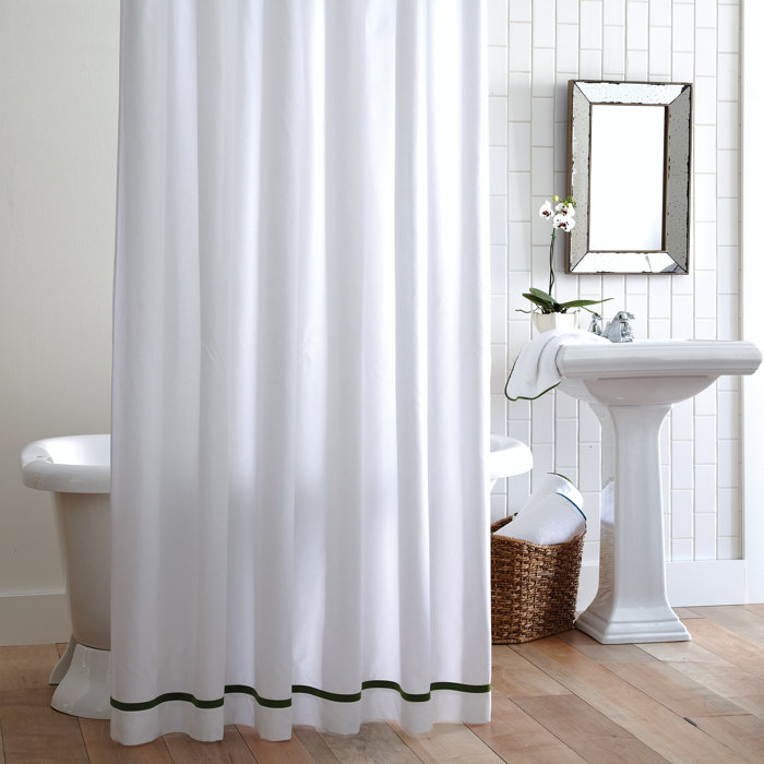 Peacock Alley Pique 100 Cotton Shower Curtain Reviews Wayfair