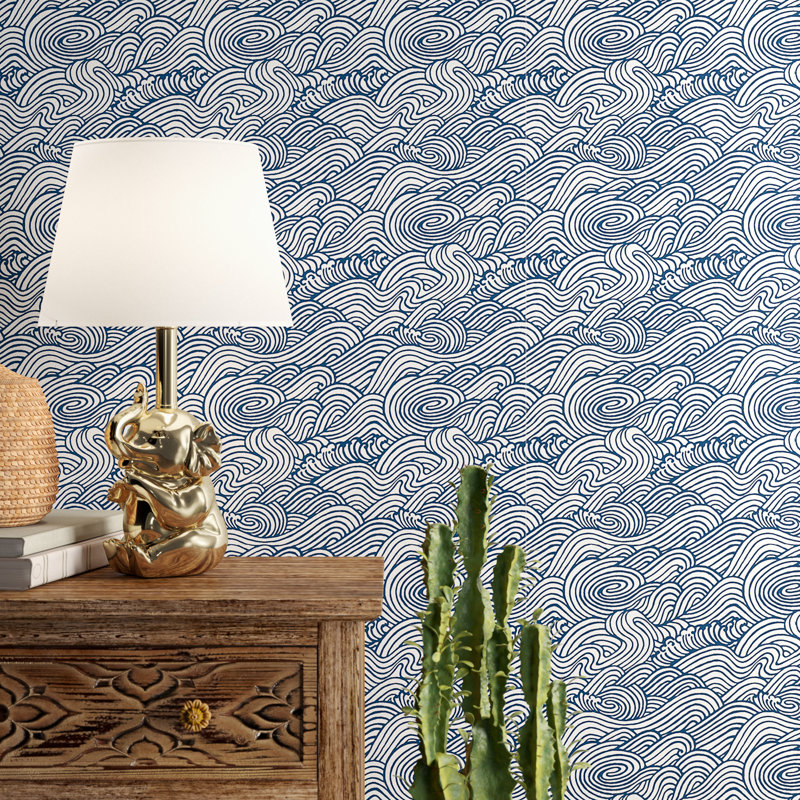Barkett Mare 33 L X 20 5 W Smooth Wave Wallpaper Roll Reviews