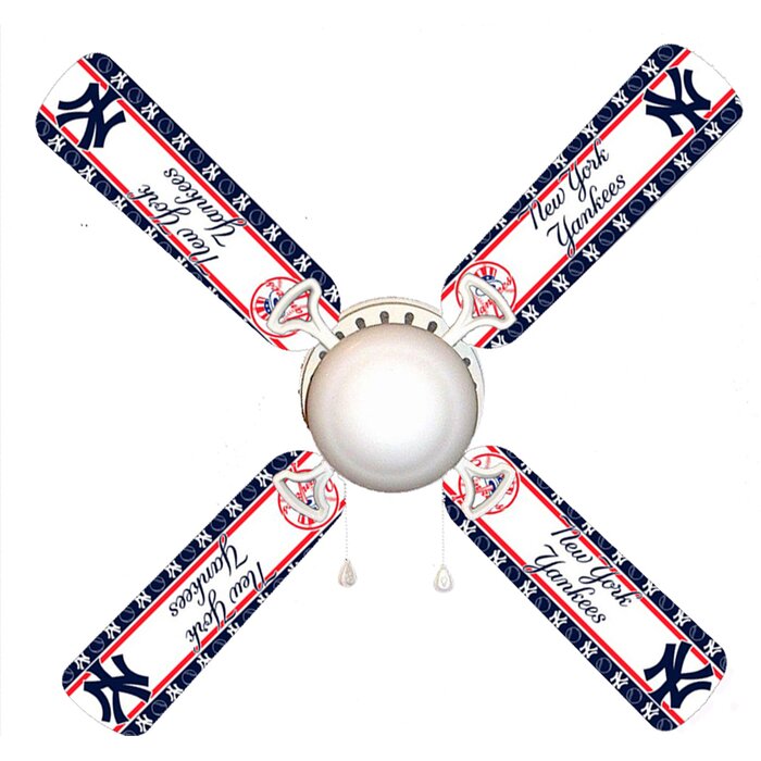 42 New York Yankees 4 Blade Ceiling Fan Light Kit Included