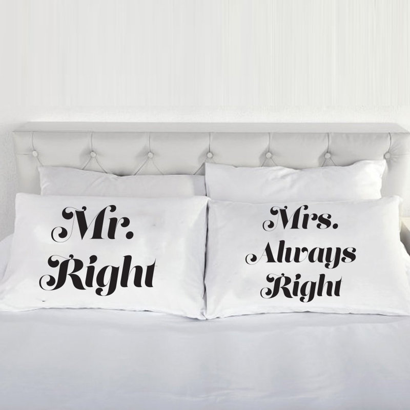 Ebern Designs Biddulph 2 Piece Mr Right And Mrs Always Right