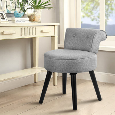 Alderman Solid Wood Vanity Stool Zipcode Design™