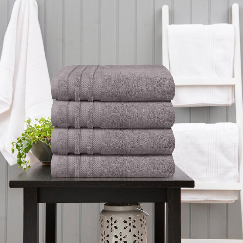 Finesse 4 Piece 100 Cotton Bath Towel Set Birch Lane