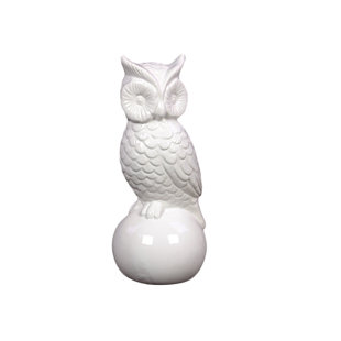 White Ceramic Owl Wayfair Ceramic Owl Gloss White