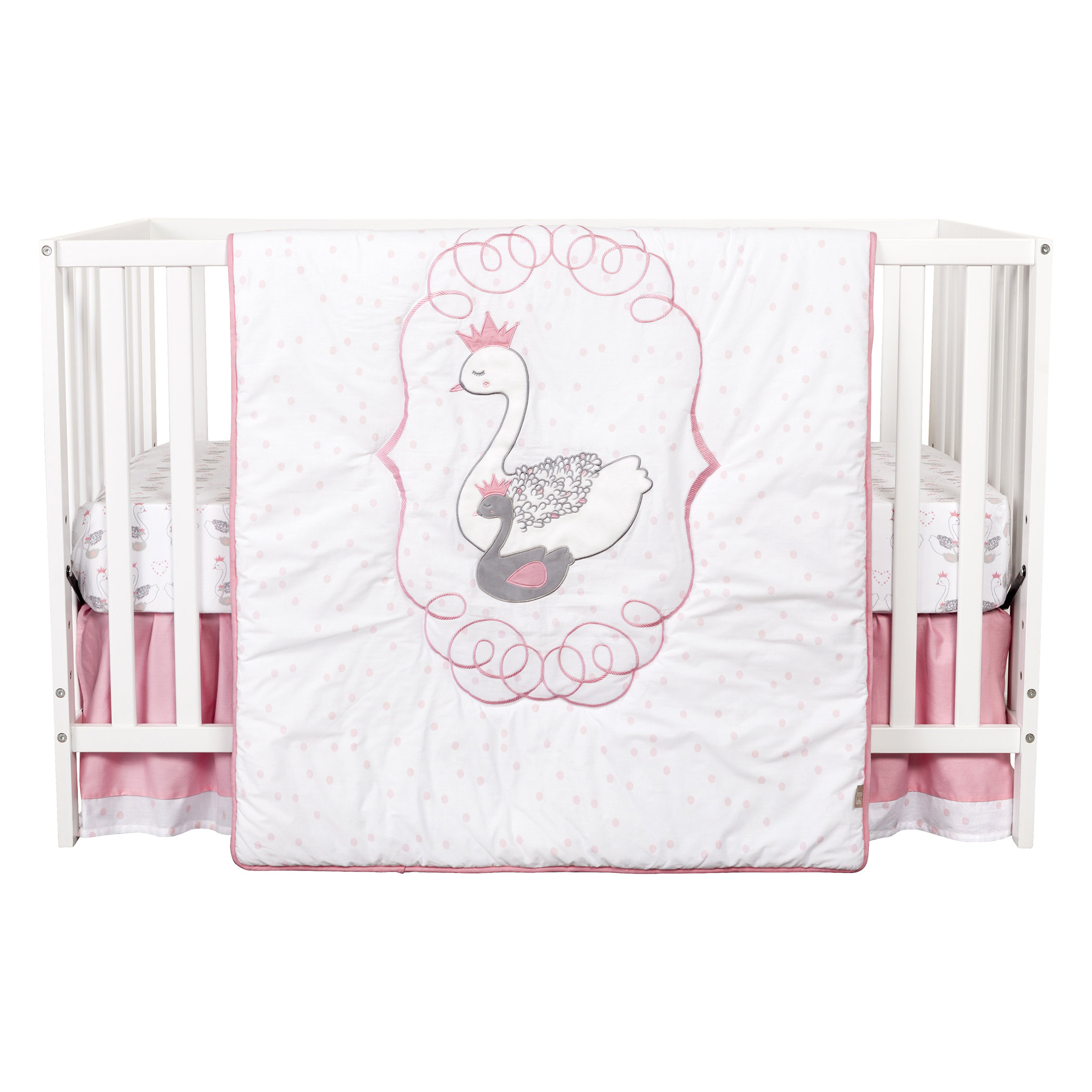 swan crib bedding set