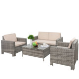 Grey Rattan Wicker Patio Conversation Sets You Ll Love In 2020 Wayfair