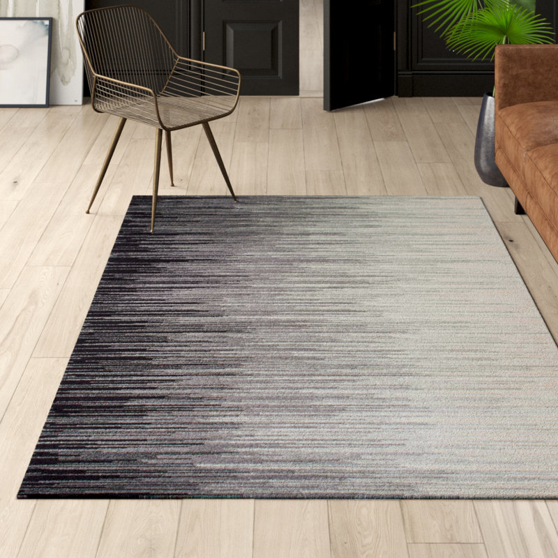 Stagner Abstract Black Area Rug Reviews Allmodern