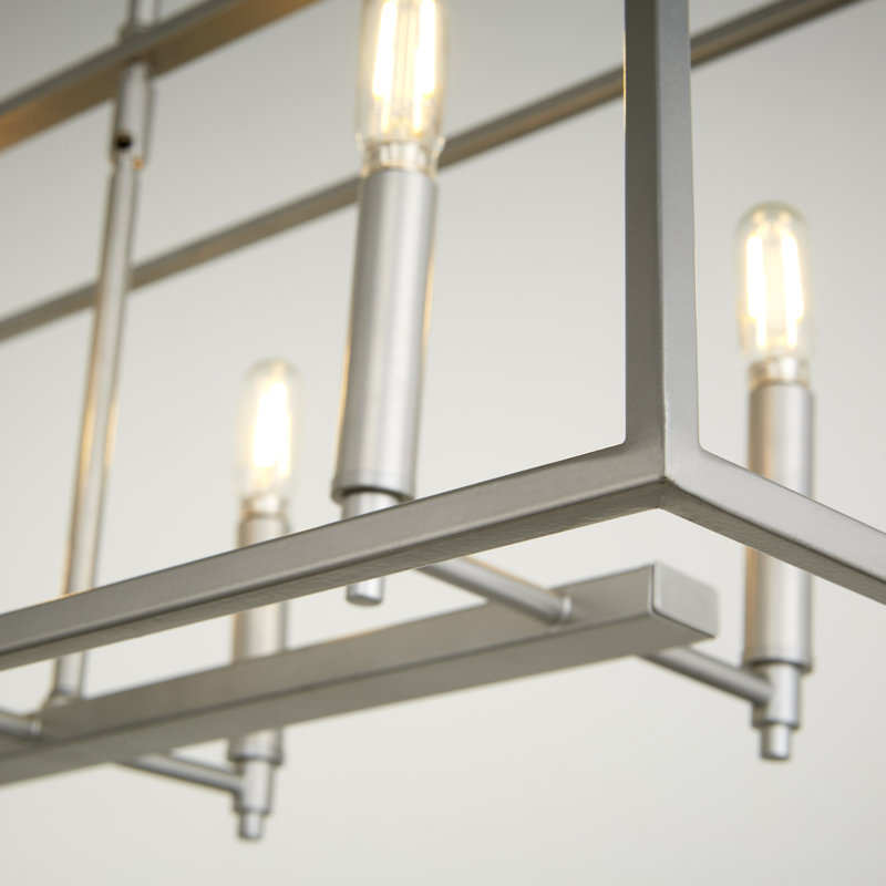 Gracie Oaks Arletta 8 Light Kitchen Island Linear Chandelier Gracie Oaks Arletta 8 Light Kitchen