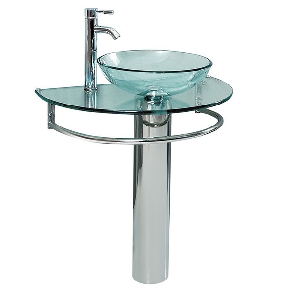 Modern Contemporary Glass Pedestal Sink Allmodern