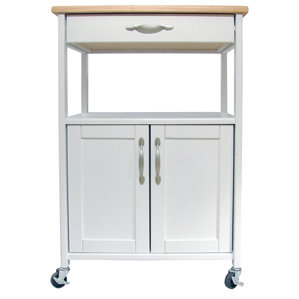 Allie Kitchen Cart with Wood Top by August Grove