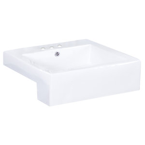 Xena Farmhouse Rectangular Vessel Bathroom Sink with Overflow