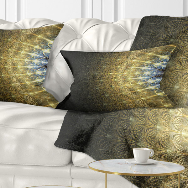 East Urban Home Floral Amazing Symmetrical Fractal Flower Lumbar Pillow Wayfair