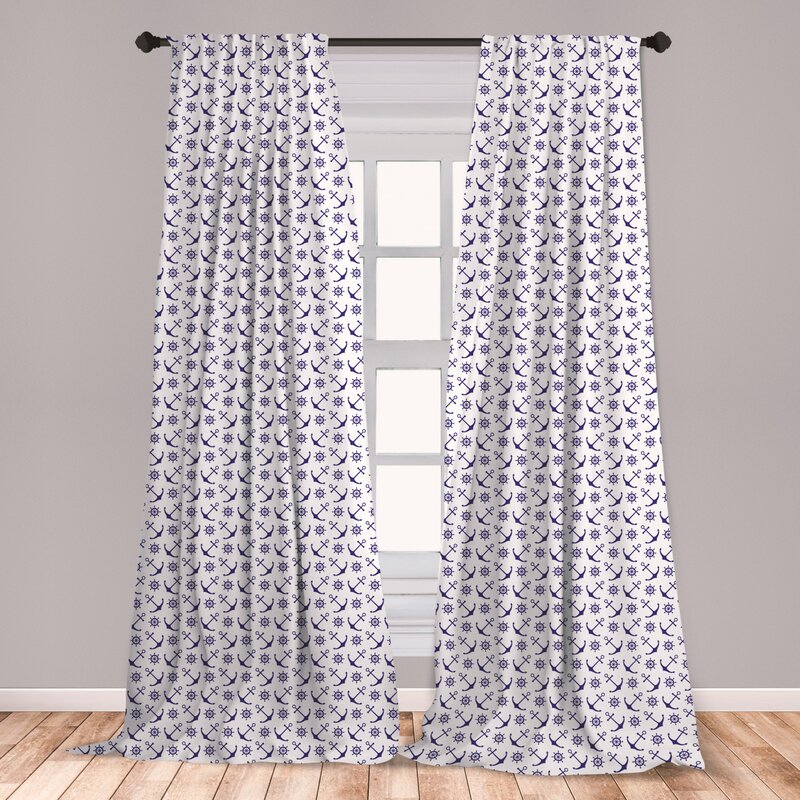 navy and white curtains 96 inches