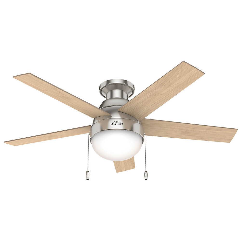 Hunter Fan Hunter 46 Anslee Brushed Nickel Ceiling Fan With Light