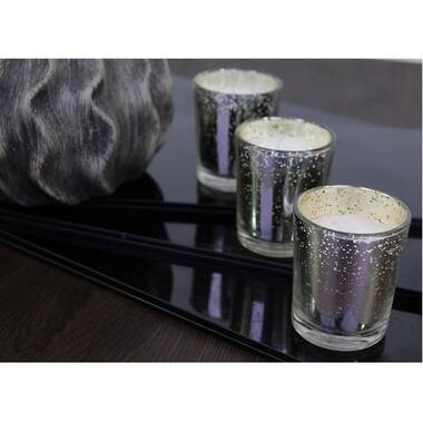 Clear Glass Filled Votive Candles  O4 SET of 8 Hosley Fresh Bamboo 