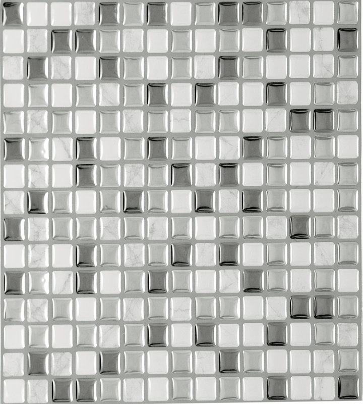 Achim Importing Co Magic Gel Self Adhesive 9 13 X Vinyl Magic Gel Self Adhesive 9 13 X Vinyl L Stick Mosaic Tile In