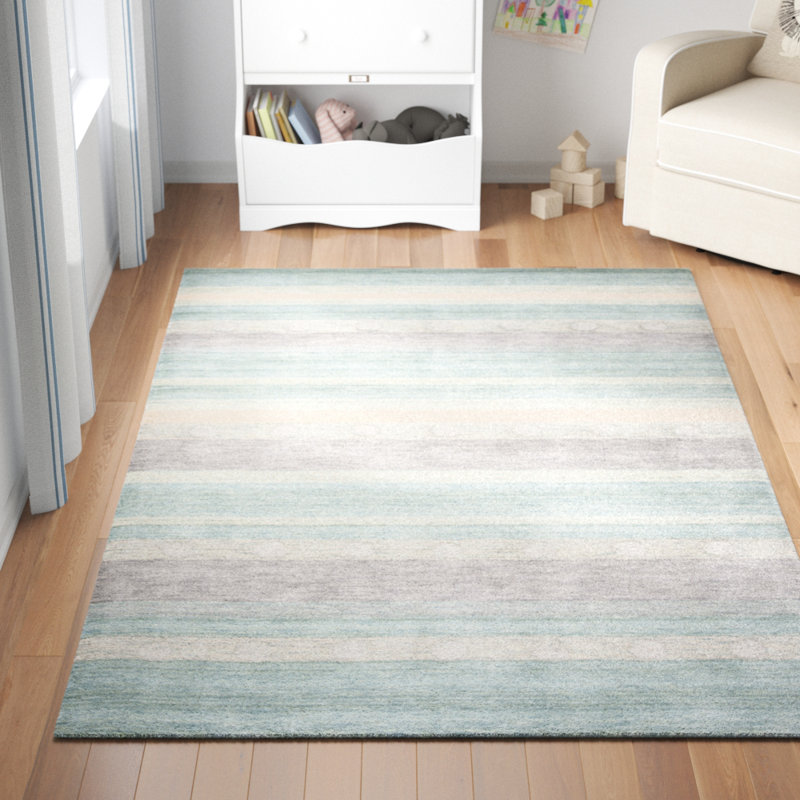 teal nursery rug