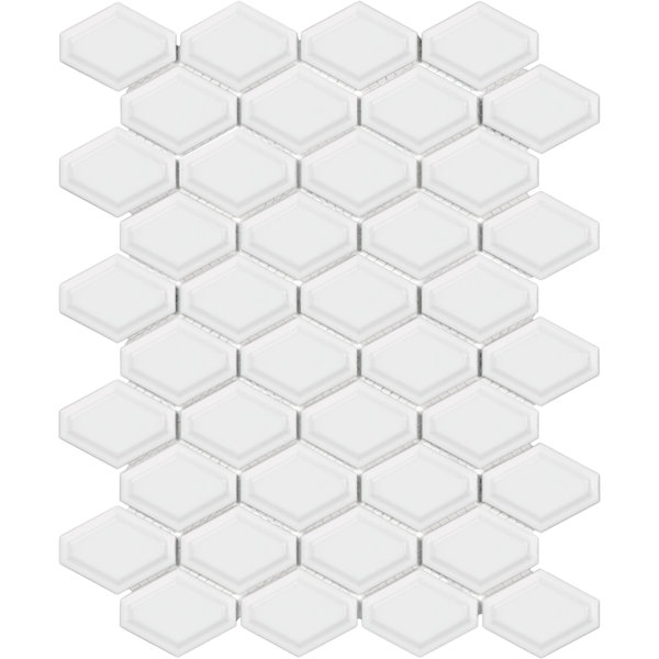 Parvatile Sail Ceramic Porcelain Mosaic Tile In Glossy White Reviews Wayfair