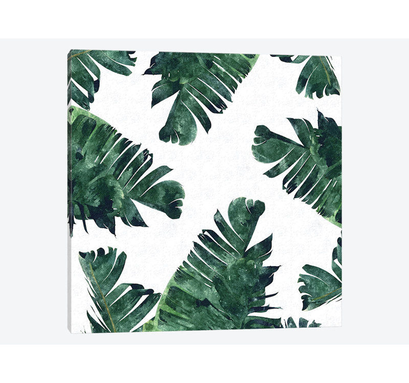 East Urban Home Banana Leaf Watercolor Painting On Canvas Wayfair