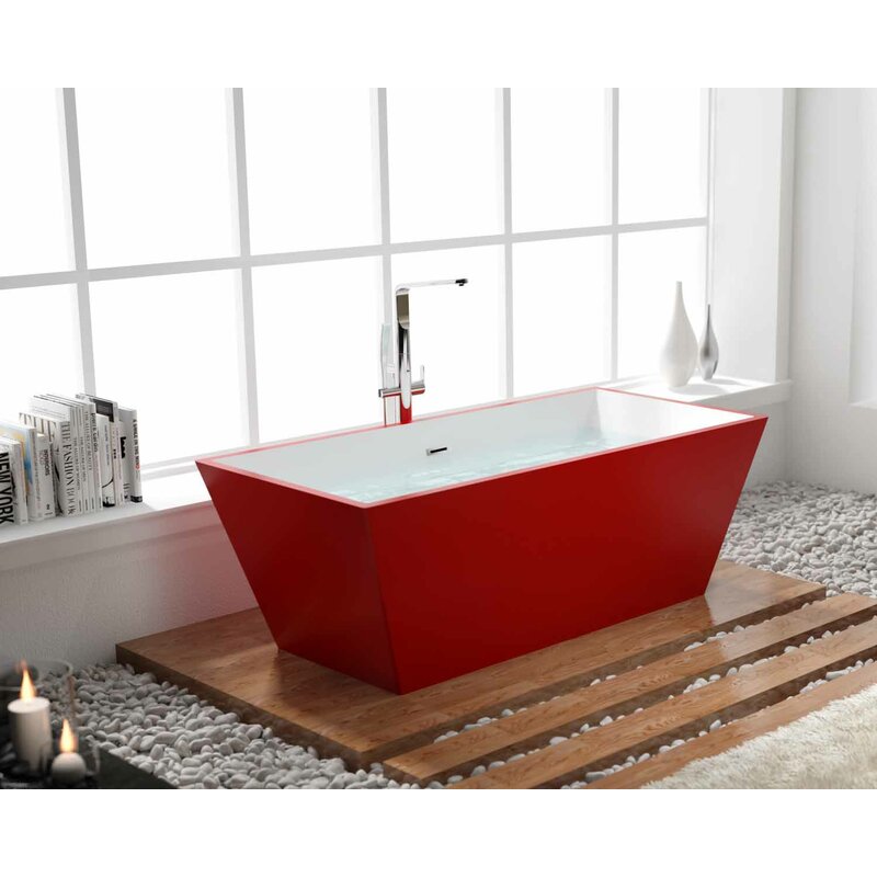 67" x 31" Freestanding Soaking Bathtub