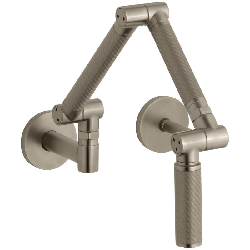 Kohler Karbon Articulating Two Hole Wall Mount Pot Filler With 13
