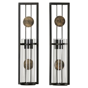 Contemporary Wall Sconce Candle Holder (Set of 2)
