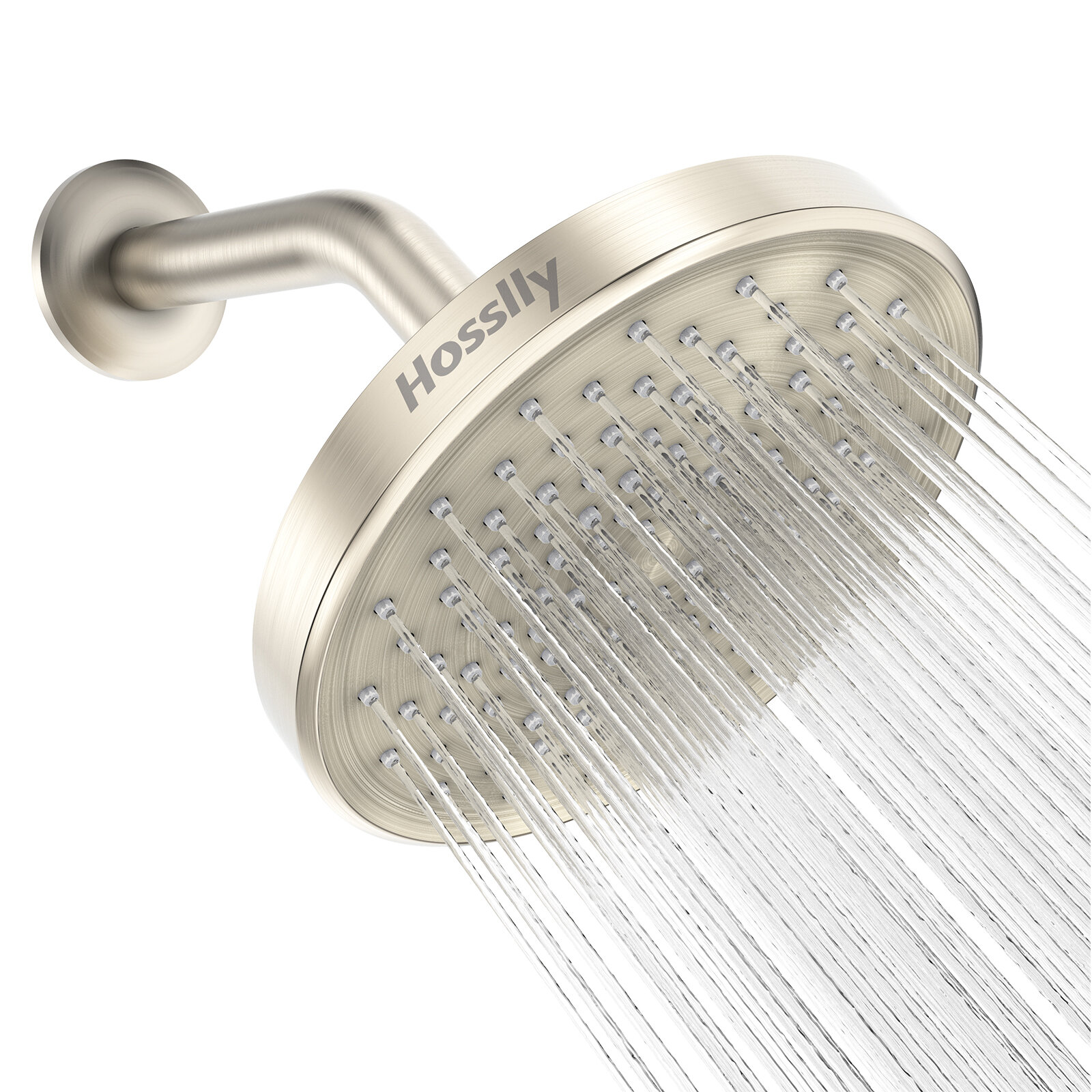 8" Rainfall Shower Head High Pressure,High Flow Silicon Nozzle Stainless Steel 
