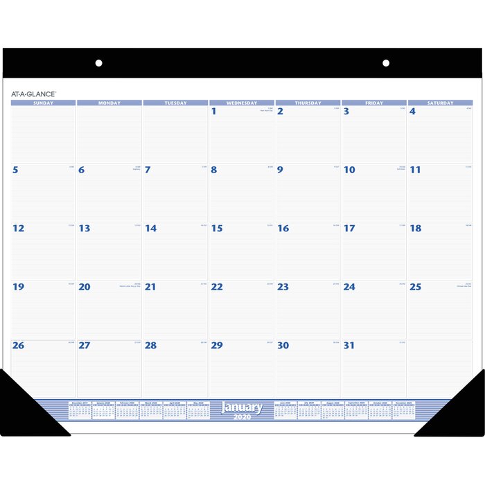 AT-A-GLANCE Monthly Desk Pad Calendar - Wayfair Canada
