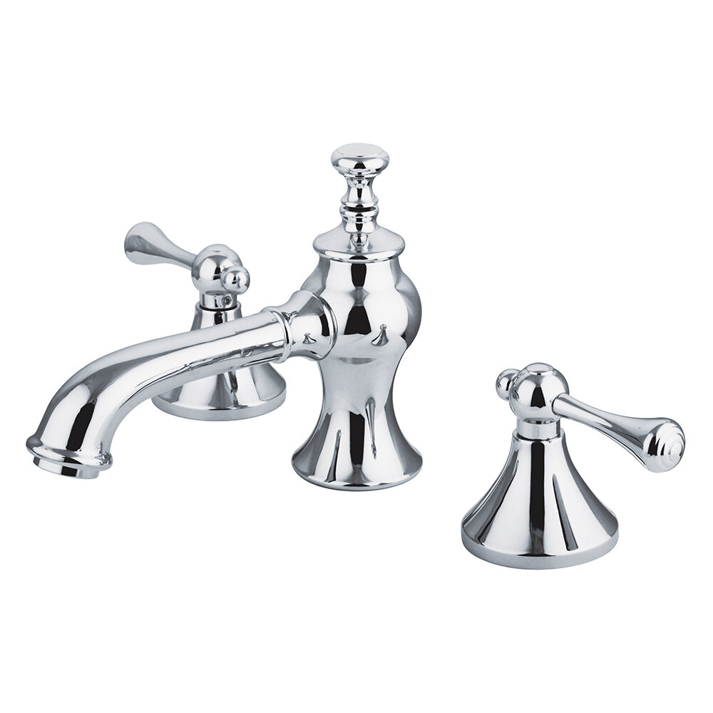 Kingston Brass English Country Widespread Bathroom Faucet with Pop-Up ...