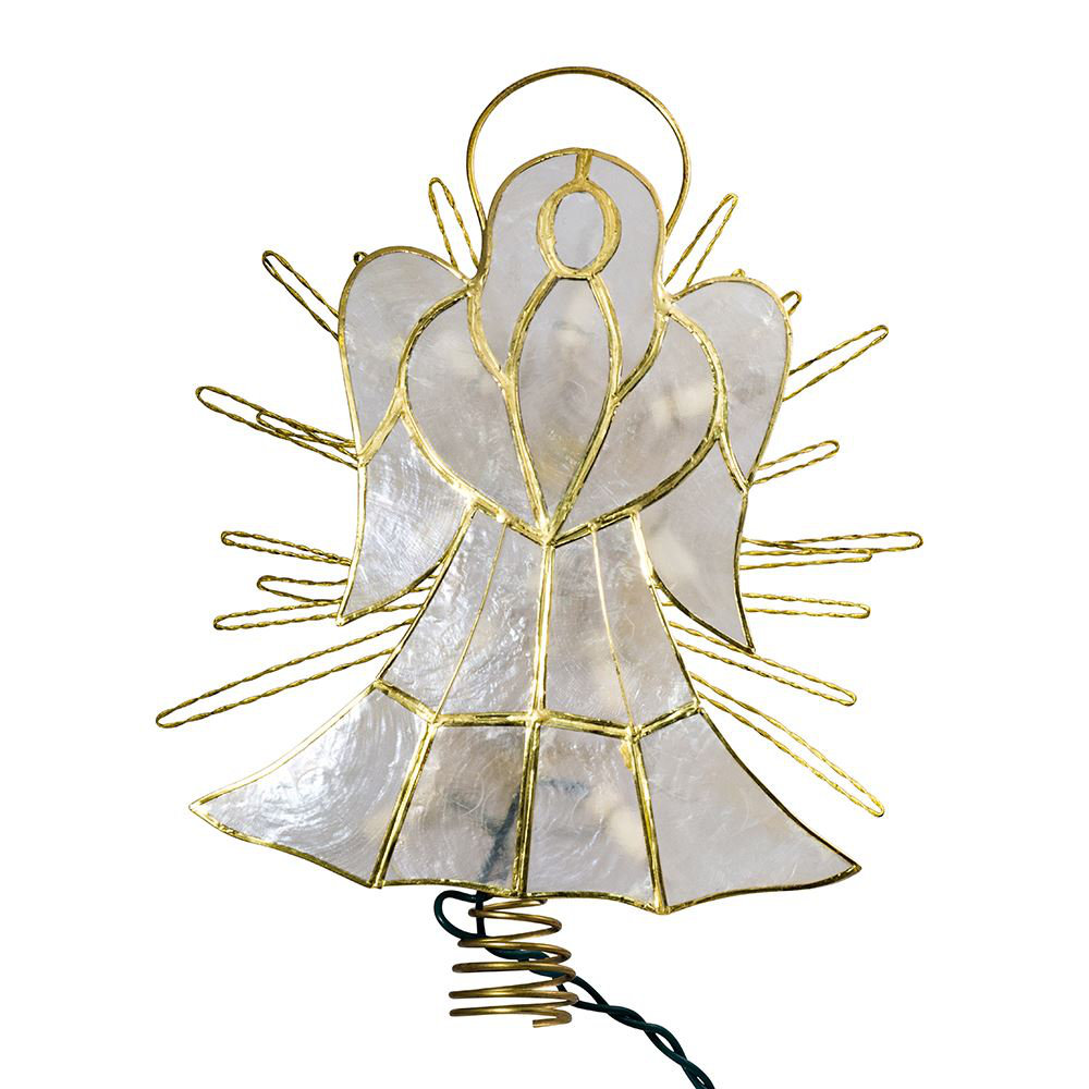 Kurt Adler Capiz Angel with Twisted Wire Tree Topper & Reviews Wayfair
