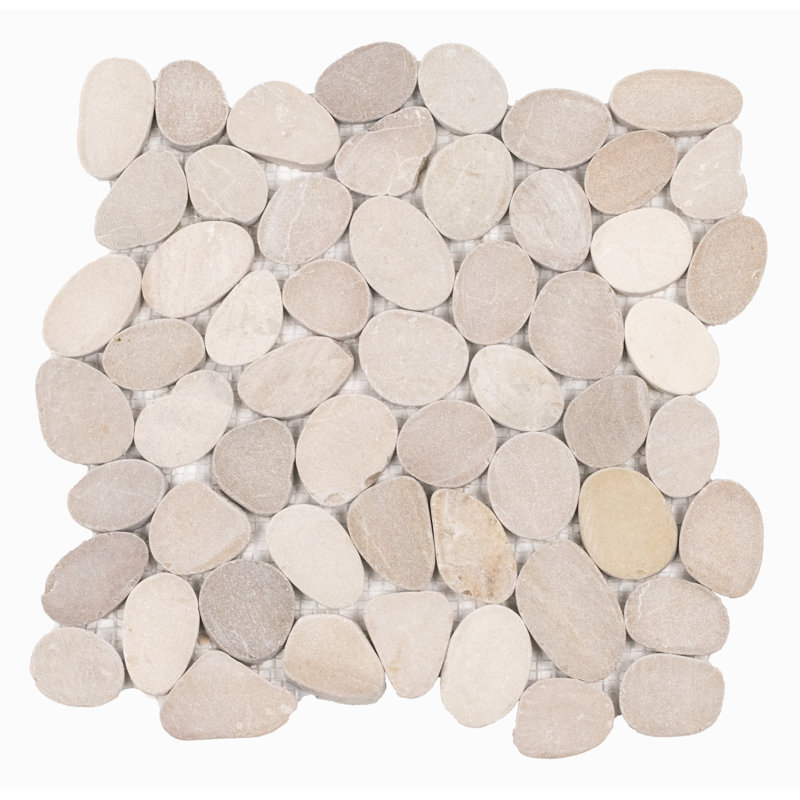 Mulia Tile Rocha Round 2 X 1 Natural Stone Pebble Tile