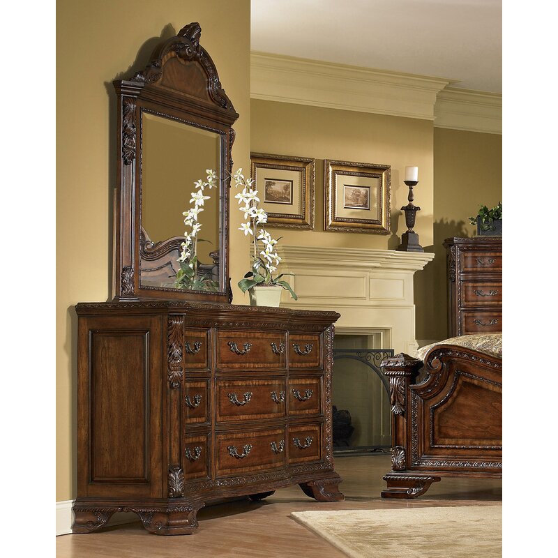 Astoria Grand Brussels 9 Drawer Dresser With Mirror Reviews