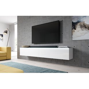 Weiß Glanz Tv-Lowboard Fernsehtisch SABRINA 4 Grau mit 3 Schubladen