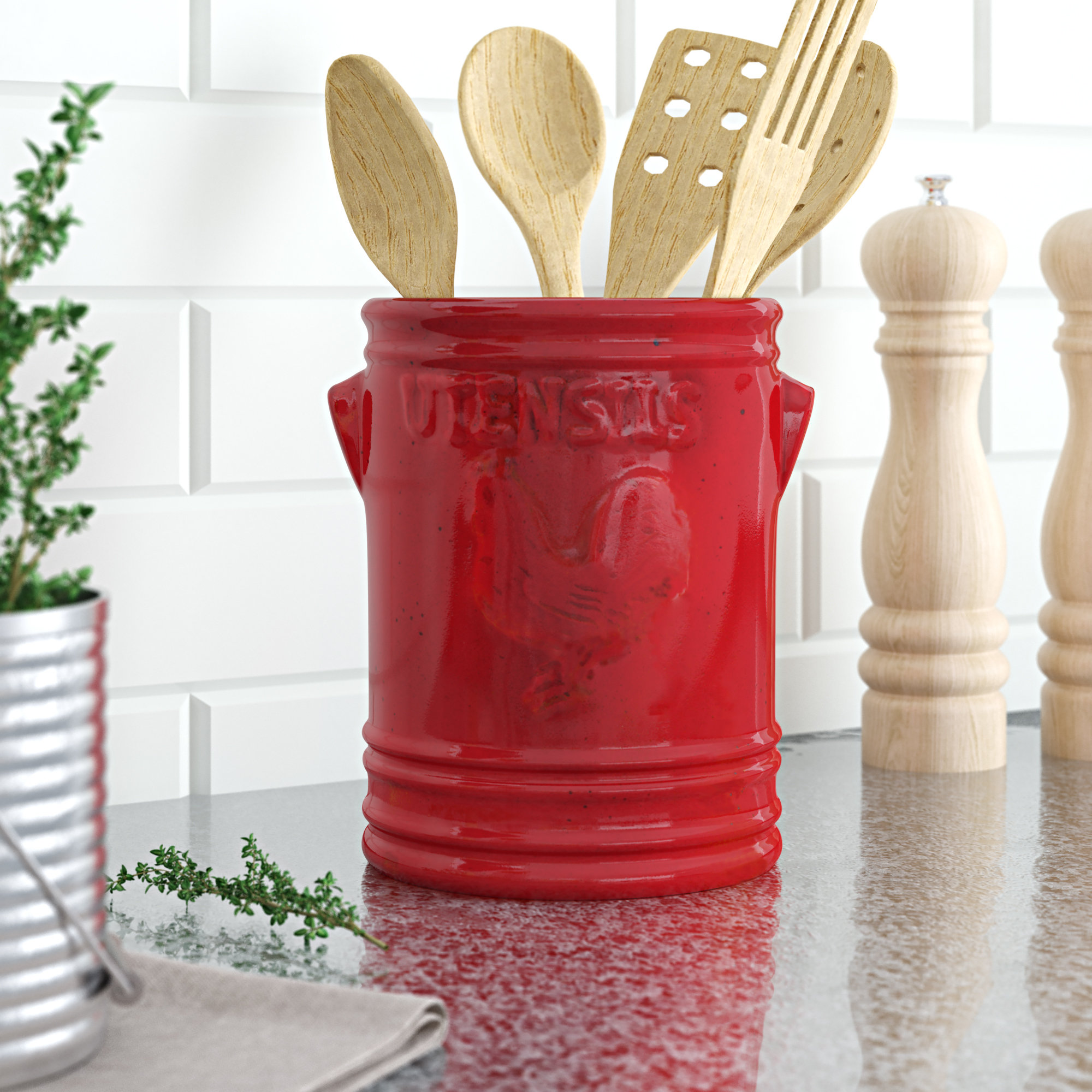 August Grove Farmhouse Utensil Crock Reviews Wayfair August Grove Farmhouse Utensil Crock