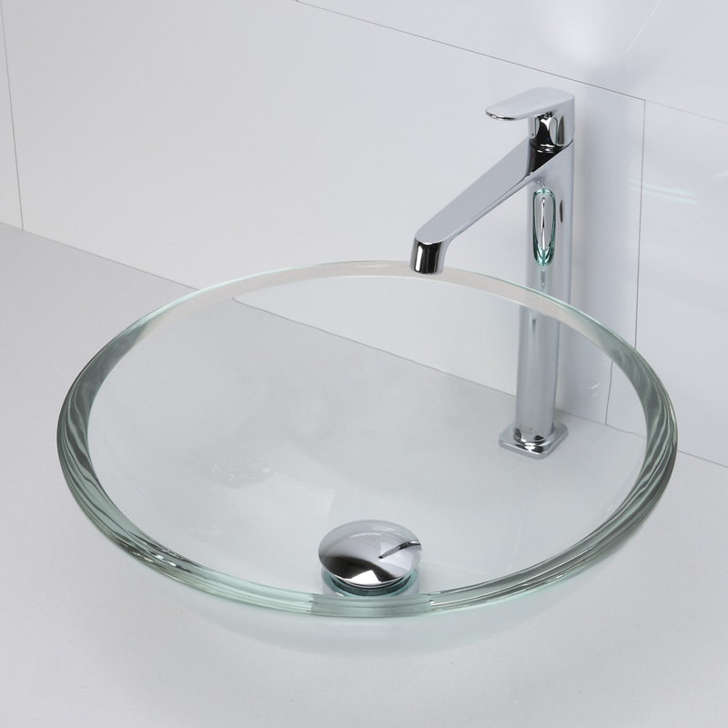Decolav Translucence Anani Glass Circular Vessel Bathroom Sink Reviews Wayfair