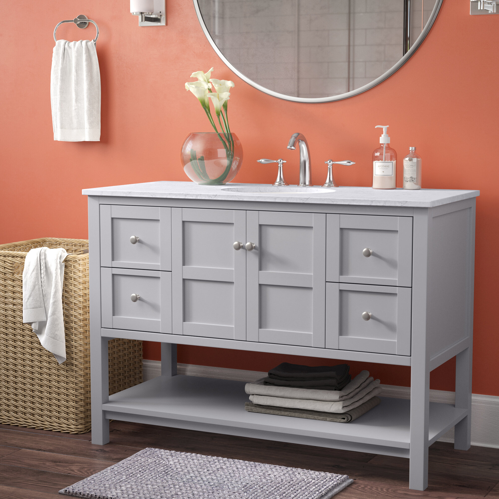 Charlton Home Berg 48 Single Bathroom Vanity Set Reviews Wayfair