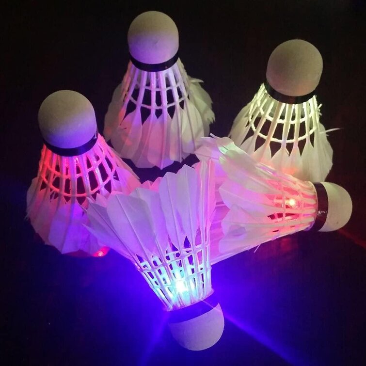 Details about   LED Badminton Shuttlecocks Lighting Birdies Shuttlecock Glow in The Dark  NEW!! 