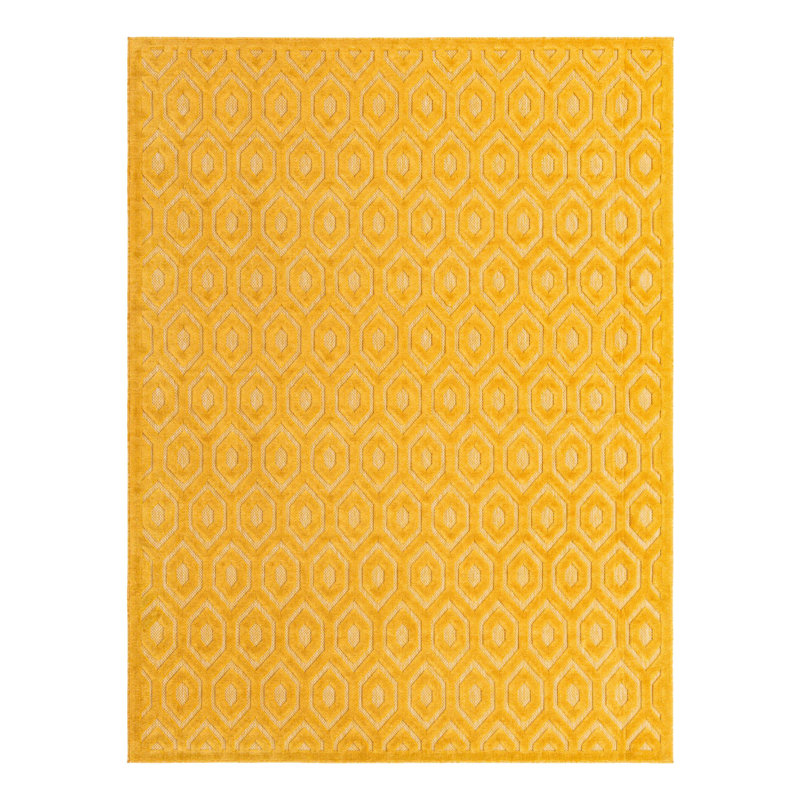 Langley Street Griffing Yellow Indoor/Outdoor Rug & Reviews | Wayfair