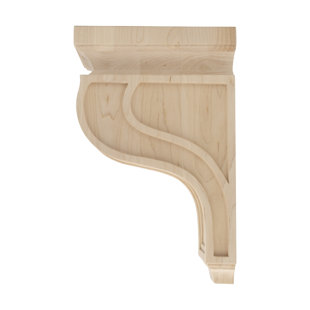 12 1//4 x 3 1//2 x 8 inches Single Unfinished Athens Mission Corbel in Soft Maple Dimensions
