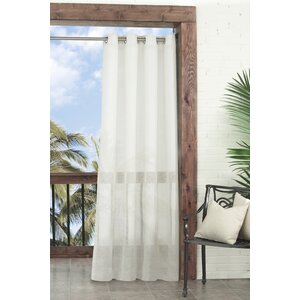 Summerland Solid SheerGrommet Single Curtain Panel