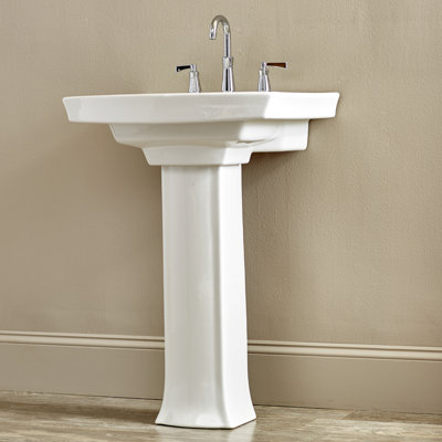 Archer Vitreous China 24 Pedestal Bathroom Sink Kohler Finish