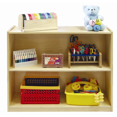 Deep 2 Compartment Shelving Unit with Casters ECR4kids