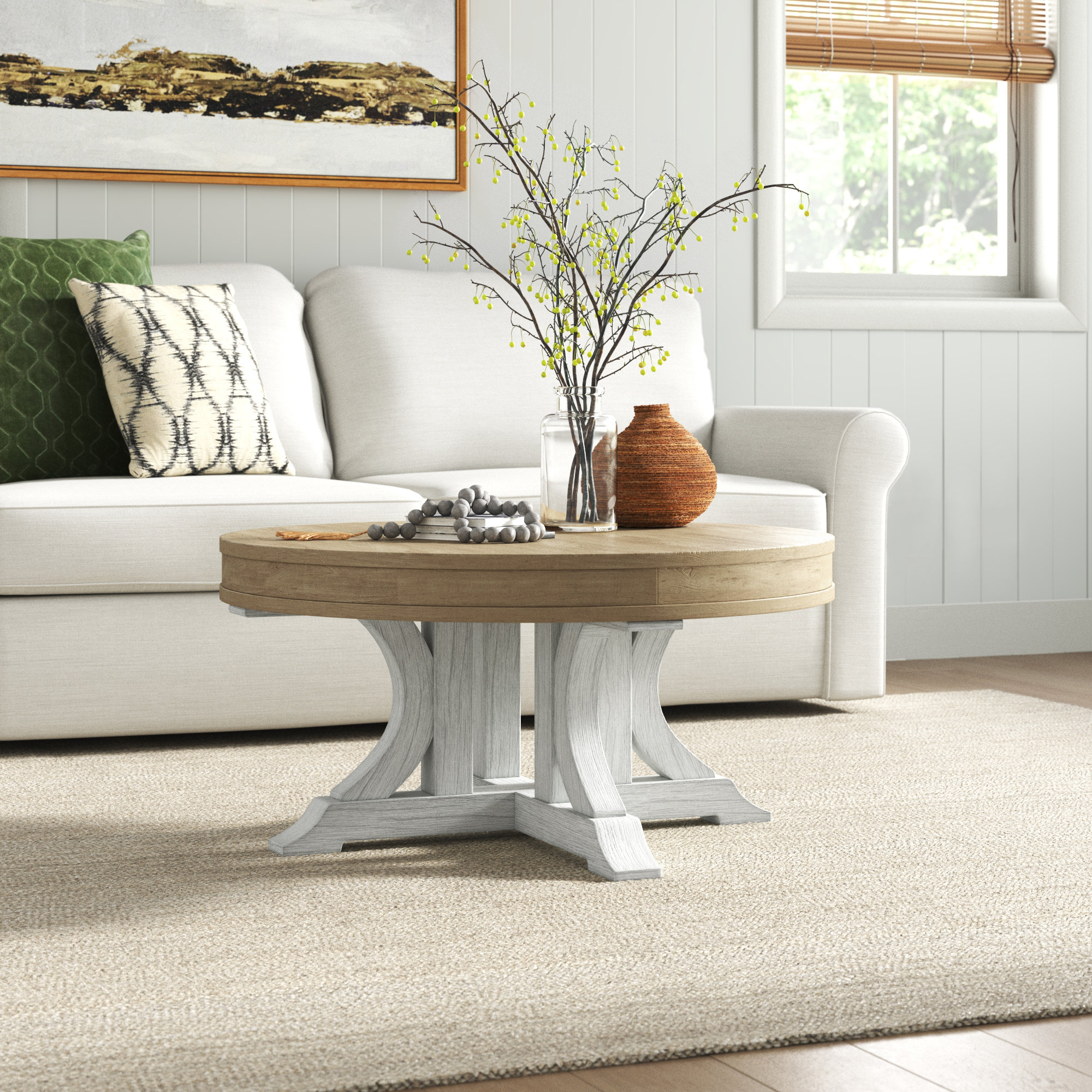 Sand & Stable Rayne Pedestal Coffee Table & Reviews Wayfair