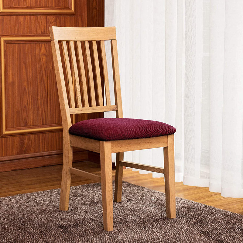 Canora Grey High Stretch Jacquard Box Cushion Dining Chair Slipcover Reviews Wayfair