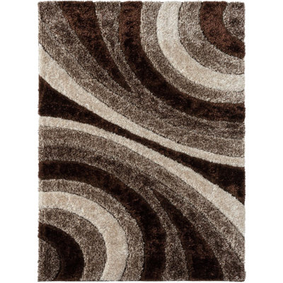 Koo Abstract Brown Area Rug