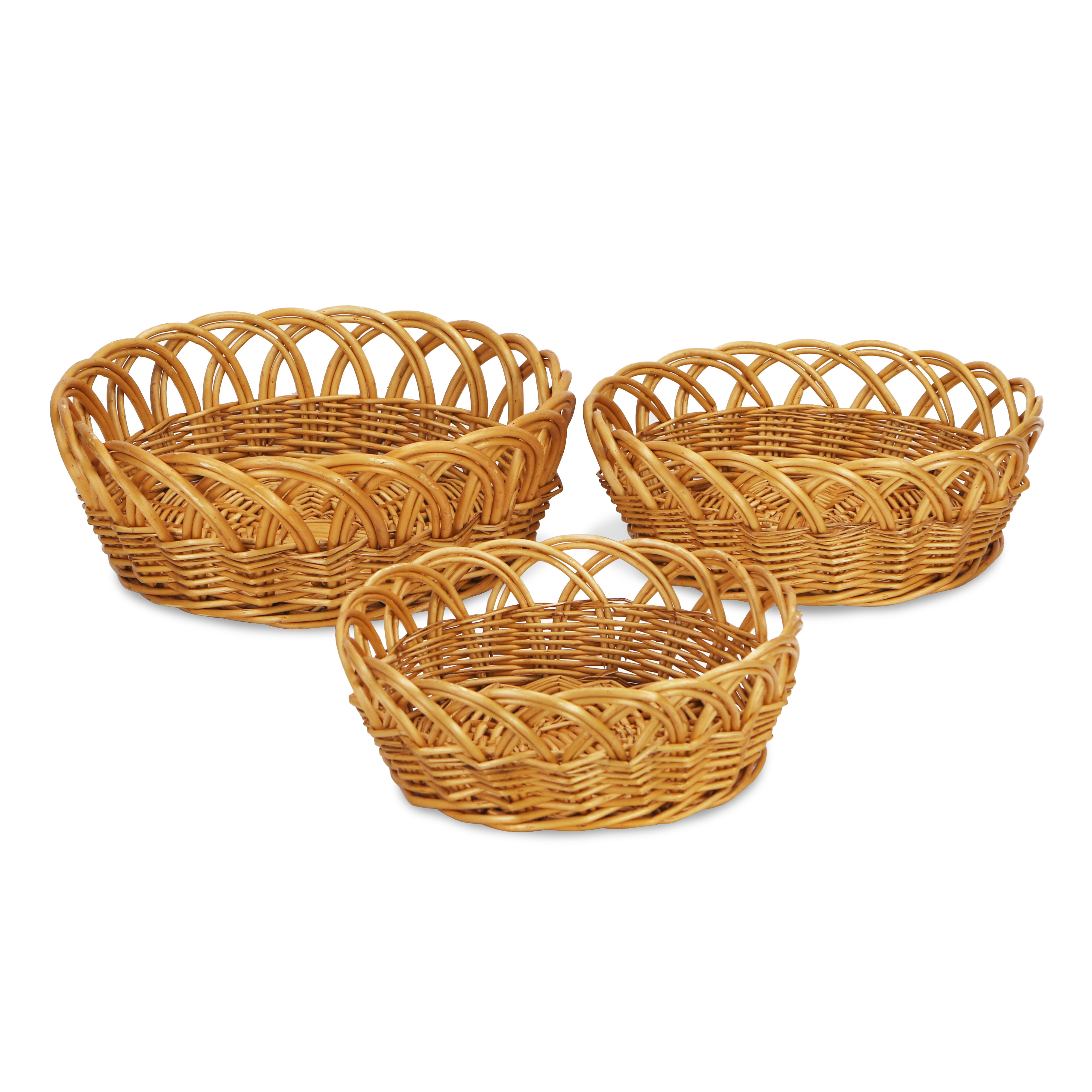 Bay Isle Home Serving 3 Piece Wicker Basket Set Wayfair